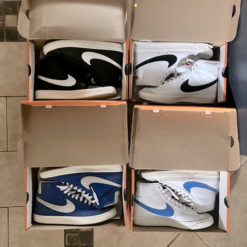 4 pair Nike Blazer Mid ‘77 Mid Vntg
